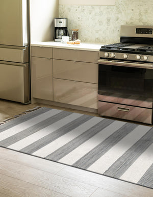 Gray 2' 2 x 8' Chindi Rag Runner Area Rug 100% Cotton All Natural Eco-Friendly Carpet Mat Decor for Homes for Sale at Rug Engine