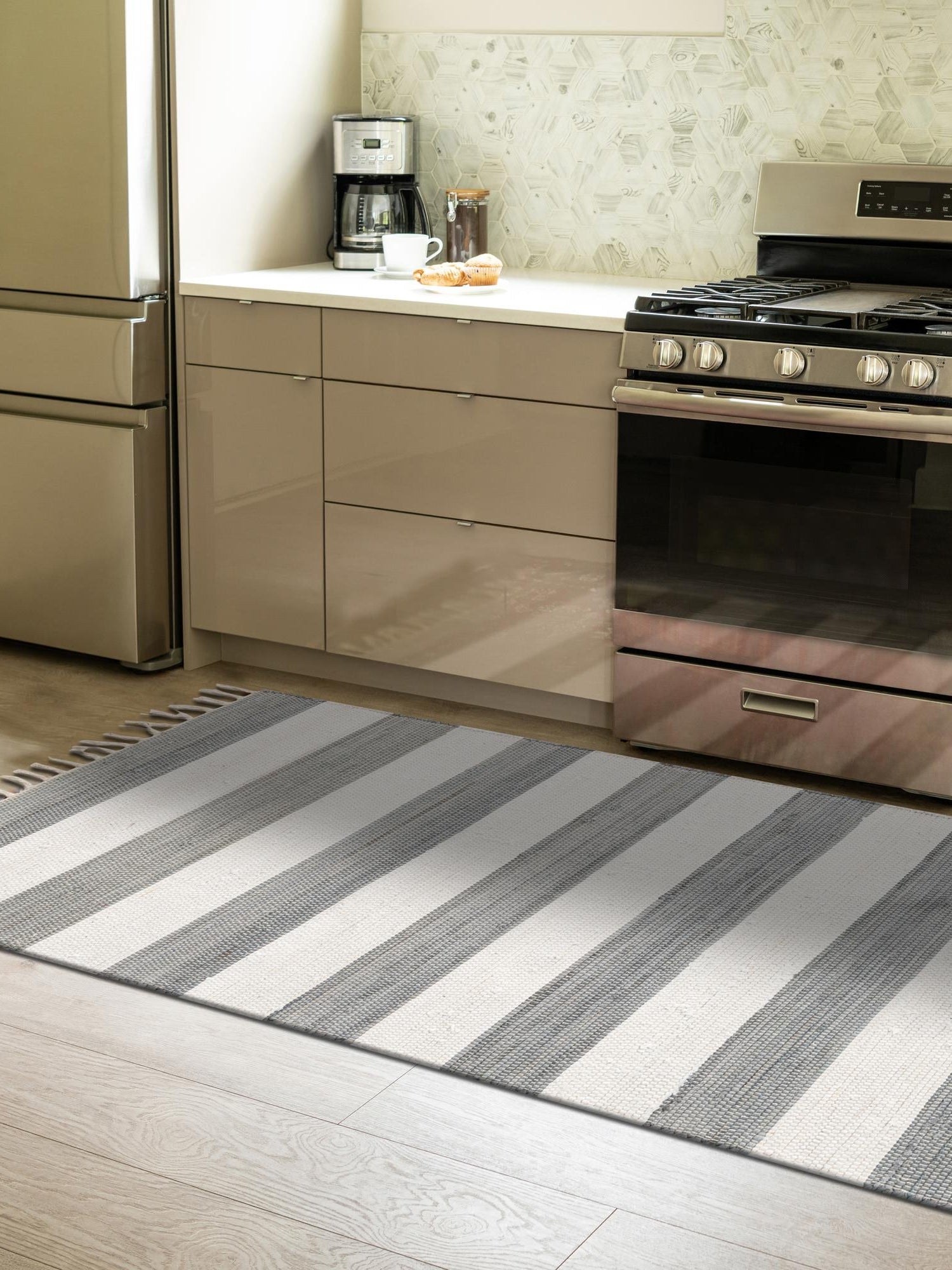 Gray 2' 6 x 16' 5 Chindi Rag Runner Area Rug 100% Cotton All Natural Eco-Friendly Carpet Mat Decor for Homes for Sale at Rug Engine