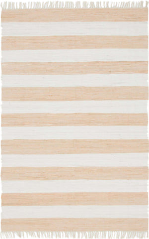 Beige 6' 1 x 9' Chindi Rag Rectangle Area Rug 100% Cotton All Natural Eco-Friendly Carpet Mat Decor for Homes for Sale at Rug Engine