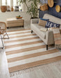 Beige 7' 1 x 10' Chindi Rag Rectangle Area Rug 100% Cotton All Natural Eco-Friendly Carpet Mat Decor for Homes for Sale at Rug Engine