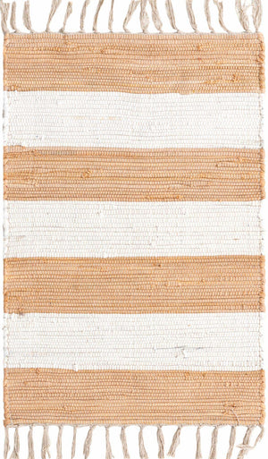 Beige 2' x 3' 1 Chindi Rag Rectangle Area Rug 100% Cotton All Natural Eco-Friendly Carpet Mat Decor for Homes for Sale at Rug Engine