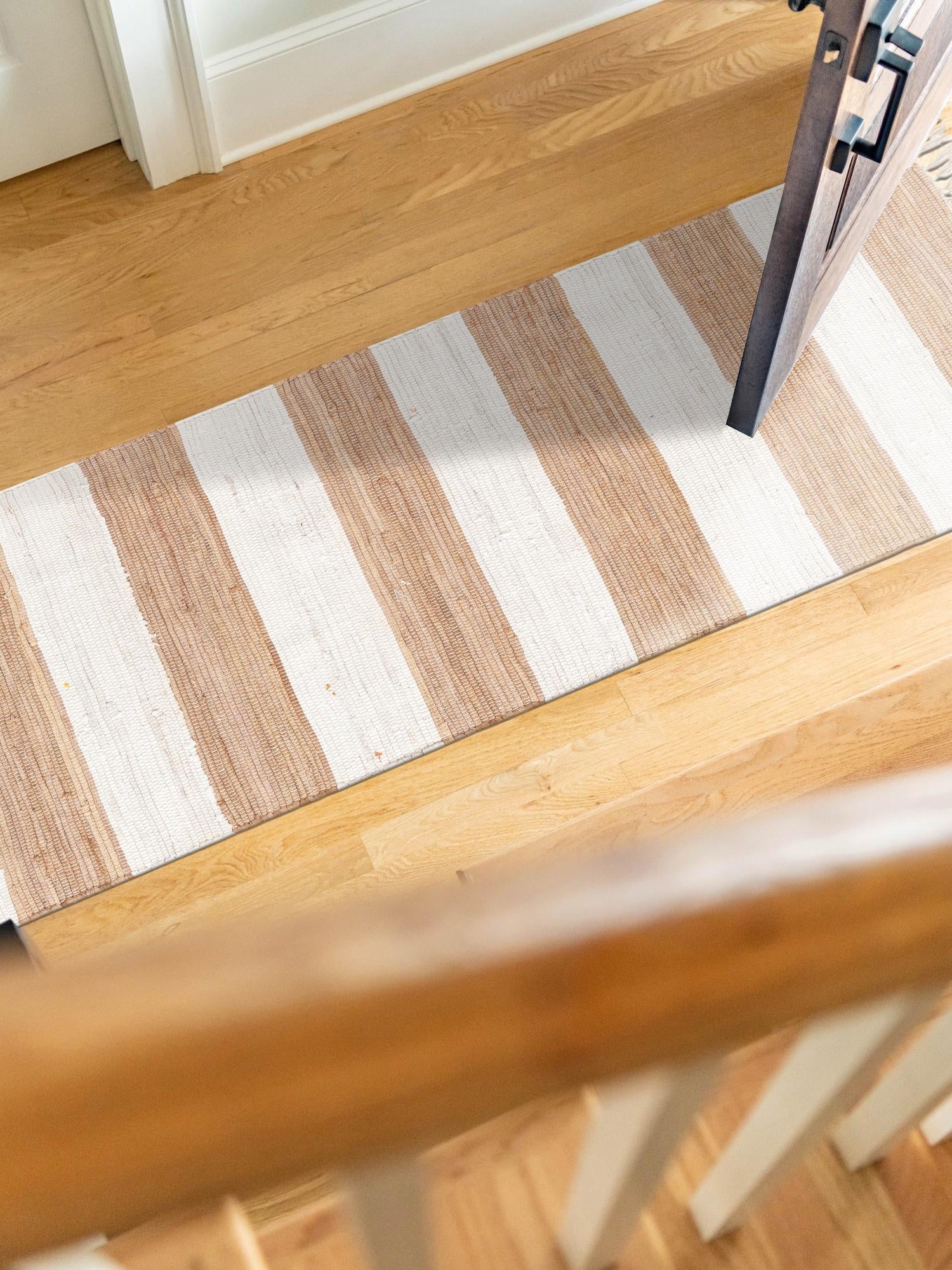 Beige 2' 2 x 8' Chindi Rag Runner Area Rug 100% Cotton All Natural Eco-Friendly Carpet Mat Decor for Homes for Sale at Rug Engine