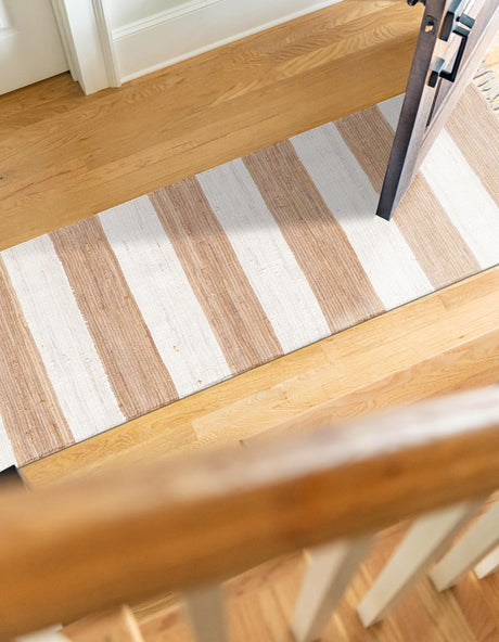 Beige 2' 2 x 8' Chindi Rag Runner Area Rug 100% Cotton All Natural Eco-Friendly Carpet Mat Decor for Homes for Sale at Rug Engine