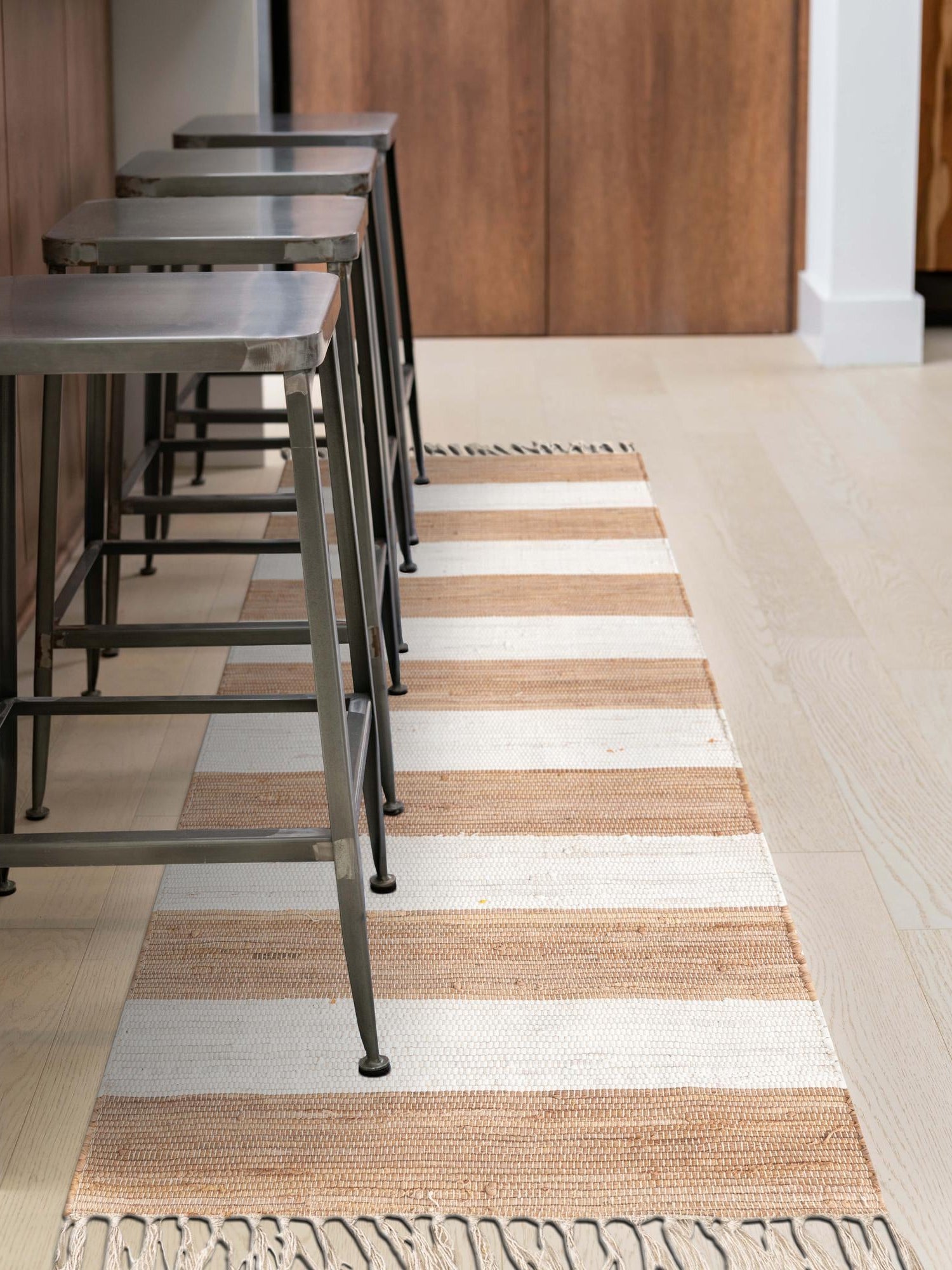 Beige 2' 2 x 8' Chindi Rag Runner Area Rug 100% Cotton All Natural Eco-Friendly Carpet Mat Decor for Homes for Sale at Rug Engine