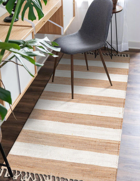 Beige 2' 2 x 8' Chindi Rag Runner Area Rug 100% Cotton All Natural Eco-Friendly Carpet Mat Decor for Homes for Sale at Rug Engine