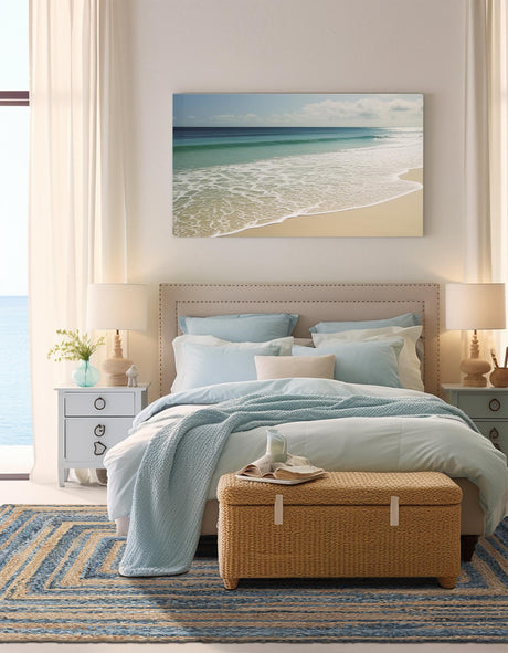 Blue and Natural 2' x 3' 1 Braided Chindi Rectangle Area Rug 100% Cotton Hand Braided Natural Eco-Friendly Boho Style Modern Carpet for Living Rooms Dining Office Dorm for Sale at Rug Engine