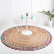 Natural 3' 3 x 3' 3 Braided Jute Round Rug