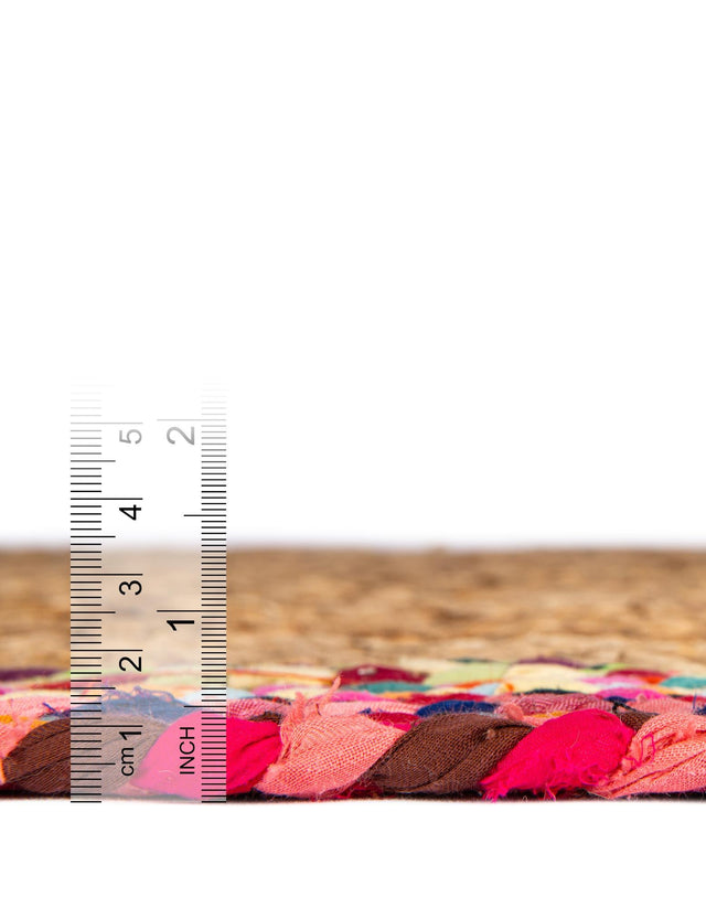Natural 3' 3 x 3' 3 Braided Jute Round Rug