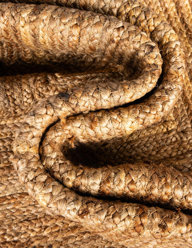Natural 3' 3 x 3' 3 Braided Jute Round Rug