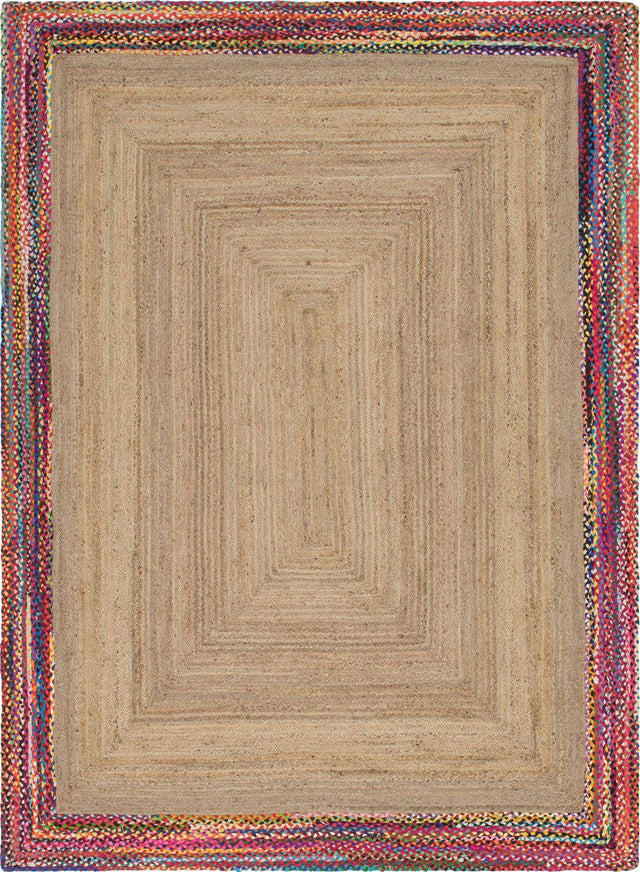 Natural 9' x 12' 2 Braided Jute Rectangle Rug