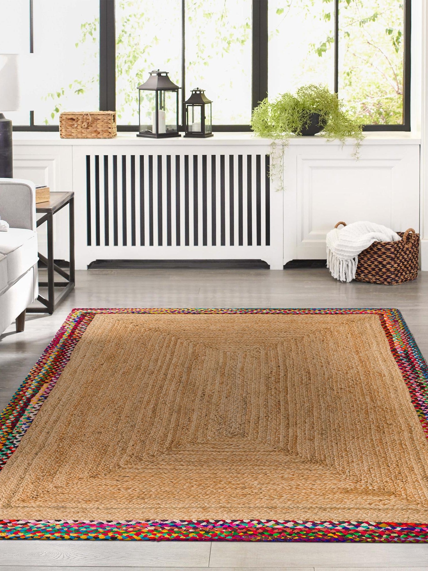 Natural 2' x 3' 1 Braided Jute Rectangle Area Rug 100% Jute Hand Braided Natural Eco-Friendly Boho Style Carpet for Living Rooms Dining Office Space Dorms for Sale at Rug Engine