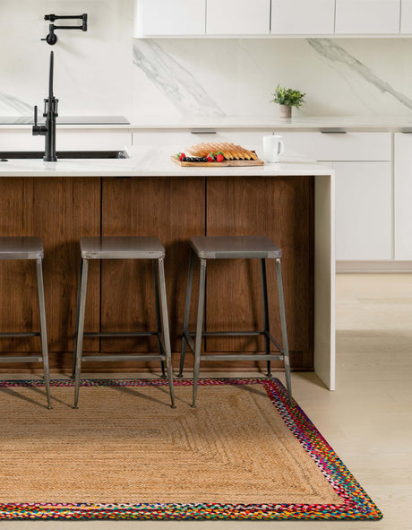 Natural 9' x 12' 2 Braided Jute Rectangle Area Rug 100% Jute Hand Braided Natural Eco-Friendly Boho Style Carpet for Living Rooms Dining Office Space Dorms for Sale at Rug Engine