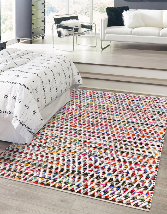 Multicolor 8' x 10' Braided Chindi Rectangle Rug