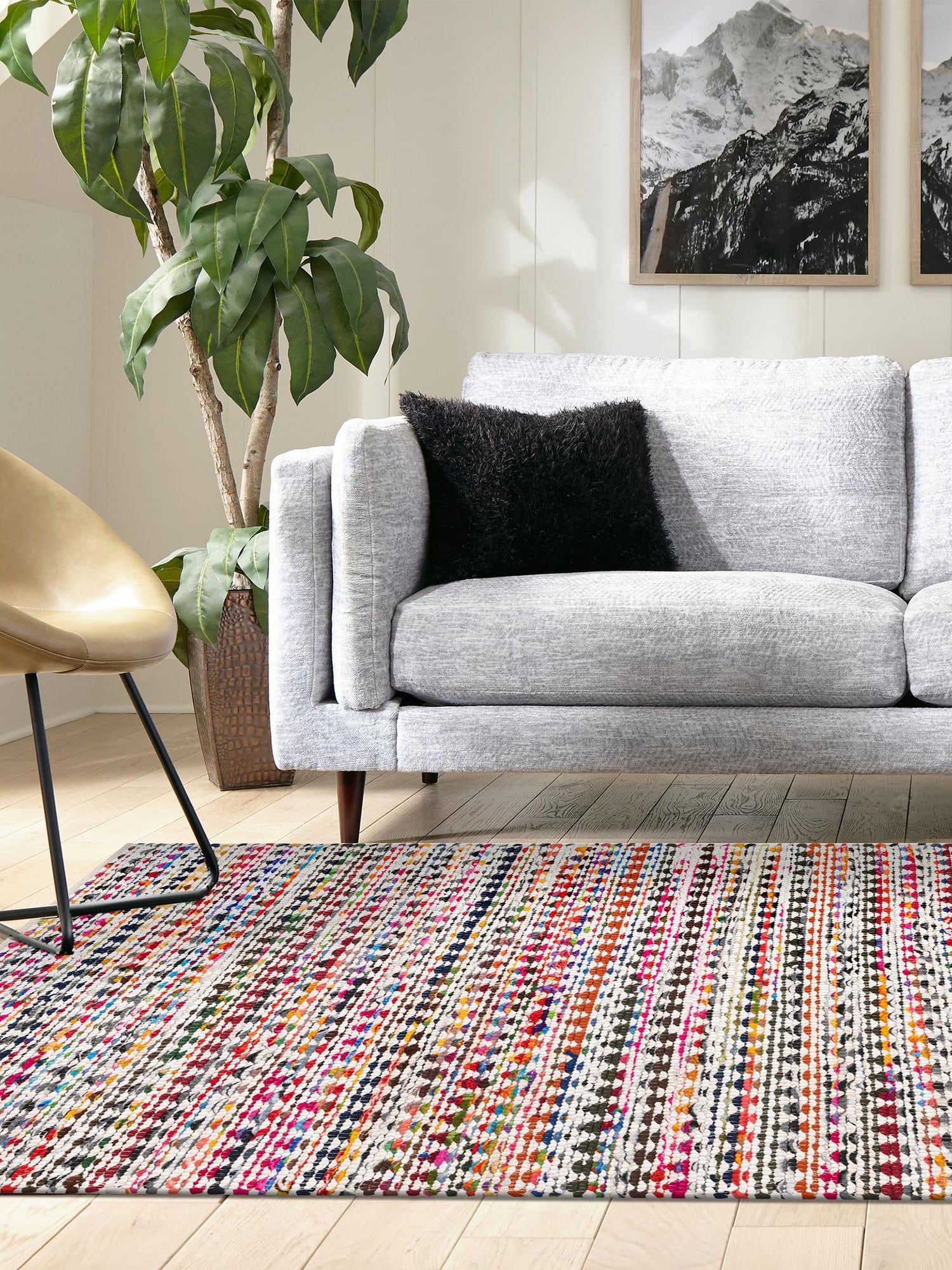 Multicolor 2' x 3' 1 Braided Chindi Rectangle Area Rug 100% Cotton Hand Braided Natural Eco-Friendly Boho Style Modern Carpet for Living Rooms Dining Office Dorm for Sale at Rug Engine
