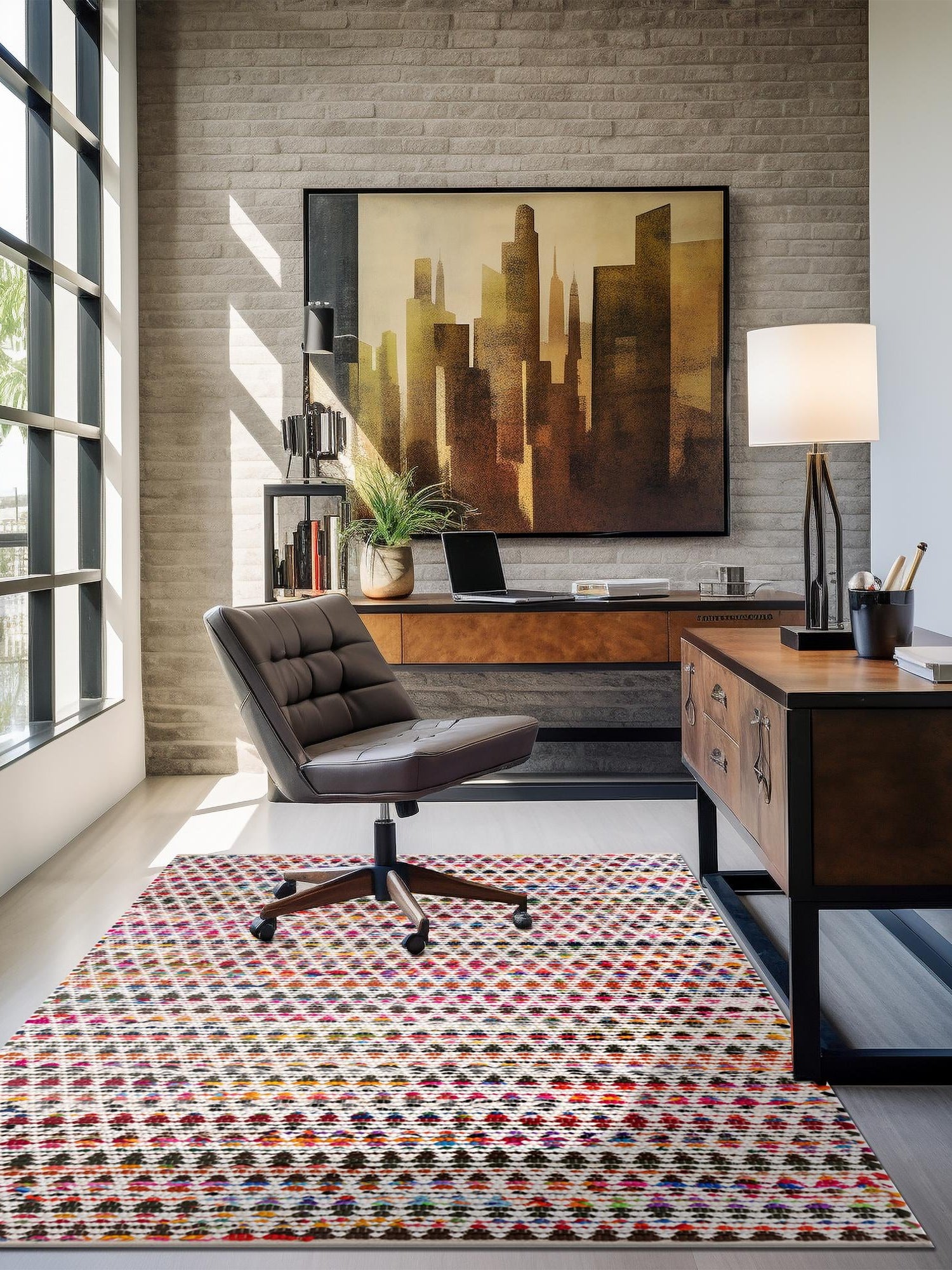 Multicolor 8' x 10' Braided Chindi Rectangle Area Rug 100% Cotton Hand Braided Natural Eco-Friendly Boho Style Modern Carpet for Living Rooms Dining Office Dorm for Sale at Rug Engine