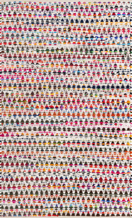 Multicolor 5' 1 x 8' Braided Chindi Rectangle Rug