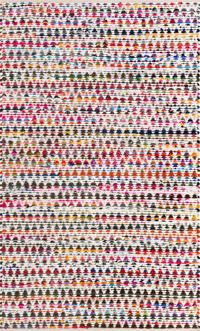 Multicolor 5' 1 x 8' Braided Chindi Rectangle Rug