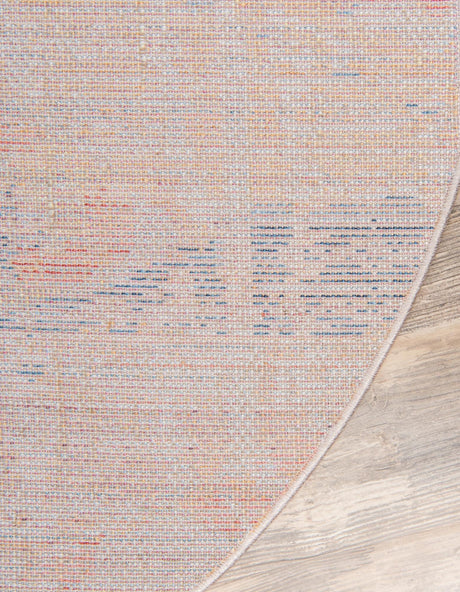 Orange 3' 3 x 3' 3 Basilica Round Area Rug 100% Polyester With Jute Backing Colorful Distressed Vintage Modern Carpet for Dorm Room Living Dining Office Decor Easy to Clean Rustic Interior Design for Sale at Rug Engine