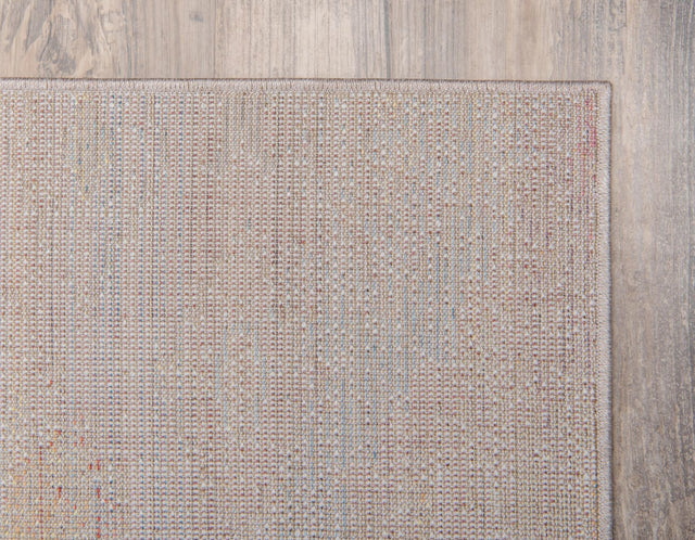 Cream 4' 1 x 6' 1 Basilica Rectangle Area Rug 100% Polyester With Jute Backing Colorful Distressed Vintage Modern Carpet for Dorm Room Living Dining Office Decor Easy to Clean Rustic Interior Design for Sale at Rug Engine