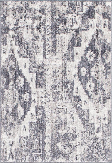 Gray 2' 2 x 3' 1 Basilica Rectangle Area Rug 100% Polyester With Jute Backing Colorful Distressed Vintage Modern Carpet for Dorm Room Living Dining Office Decor Easy to Clean Rustic Interior Design for Sale at Rug Engine