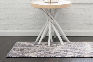 Gray 2' 2 x 6' 1 Basilica Runner Area Rug 100% Polyester With Jute Backing Colorful Distressed Vintage Modern Carpet for Dorm Room Living Dining Office Decor Easy to Clean Rustic Interior Design for Sale at Rug Engine