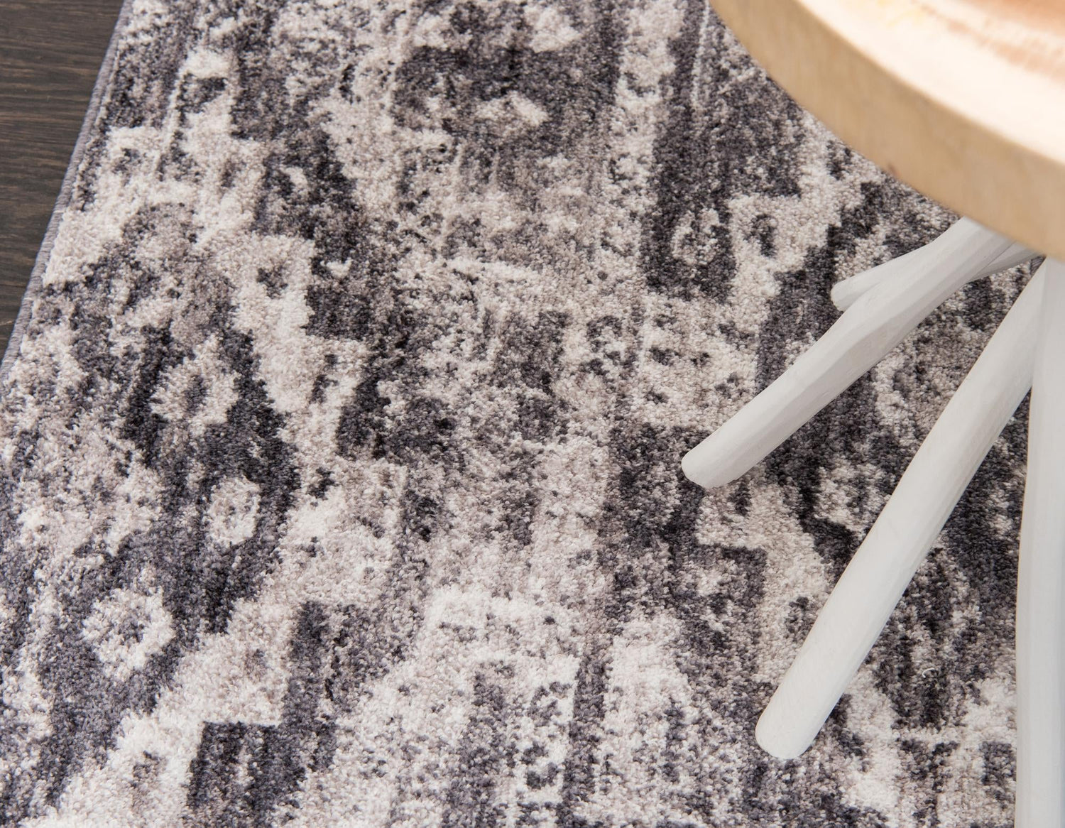 Gray 2' 2 x 6' 1 Basilica Runner Area Rug 100% Polyester With Jute Backing Colorful Distressed Vintage Modern Carpet for Dorm Room Living Dining Office Decor Easy to Clean Rustic Interior Design for Sale at Rug Engine