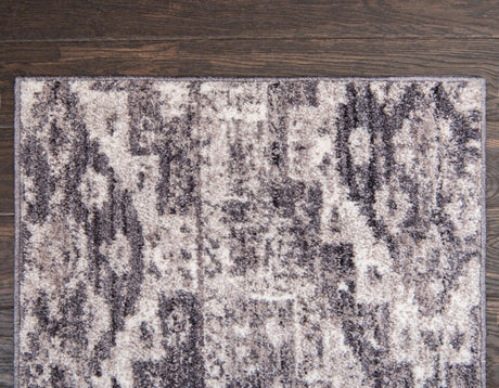 Gray 2' 2 x 6' 1 Basilica Runner Area Rug 100% Polyester With Jute Backing Colorful Distressed Vintage Modern Carpet for Dorm Room Living Dining Office Decor Easy to Clean Rustic Interior Design for Sale at Rug Engine