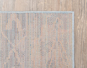 Blue 5' 1 x 8' Basilica Rectangle Area Rug 100% Polyester With Jute Backing Colorful Distressed Vintage Modern Carpet for Dorm Room Living Dining Office Decor Easy to Clean Rustic Interior Design for Sale at Rug Engine