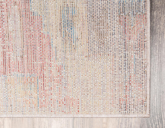 Multicolor 2' 2 x 3' 1 Basilica Rectangle Area Rug 100% Polyester With Jute Backing Colorful Distressed Vintage Modern Carpet for Dorm Room Living Dining Office Decor Easy to Clean Rustic Interior Design for Sale at Rug Engine