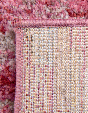 Pink 2' 7 x 8' 2 Basilica Runner Area Rug 100% Polyester With Jute Backing Colorful Distressed Vintage Modern Carpet for Dorm Room Living Dining Office Decor Easy to Clean Rustic Interior Design for Sale at Rug Engine