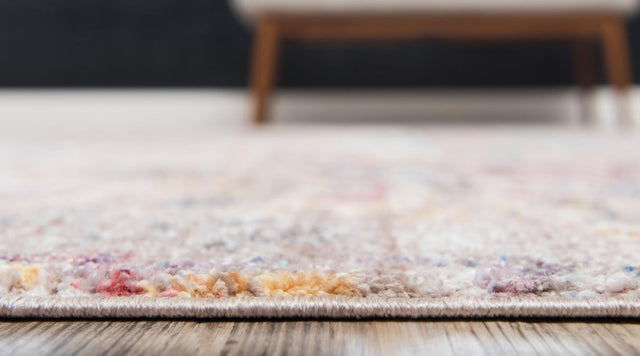 Beige 2' 2 x 3' Basilica Rectangle Area Rug 100% Polyester With Jute Backing Colorful Distressed Vintage Modern Carpet for Dorm Room Living Dining Office Decor Easy to Clean Rustic Interior Design for Sale at Rug Engine