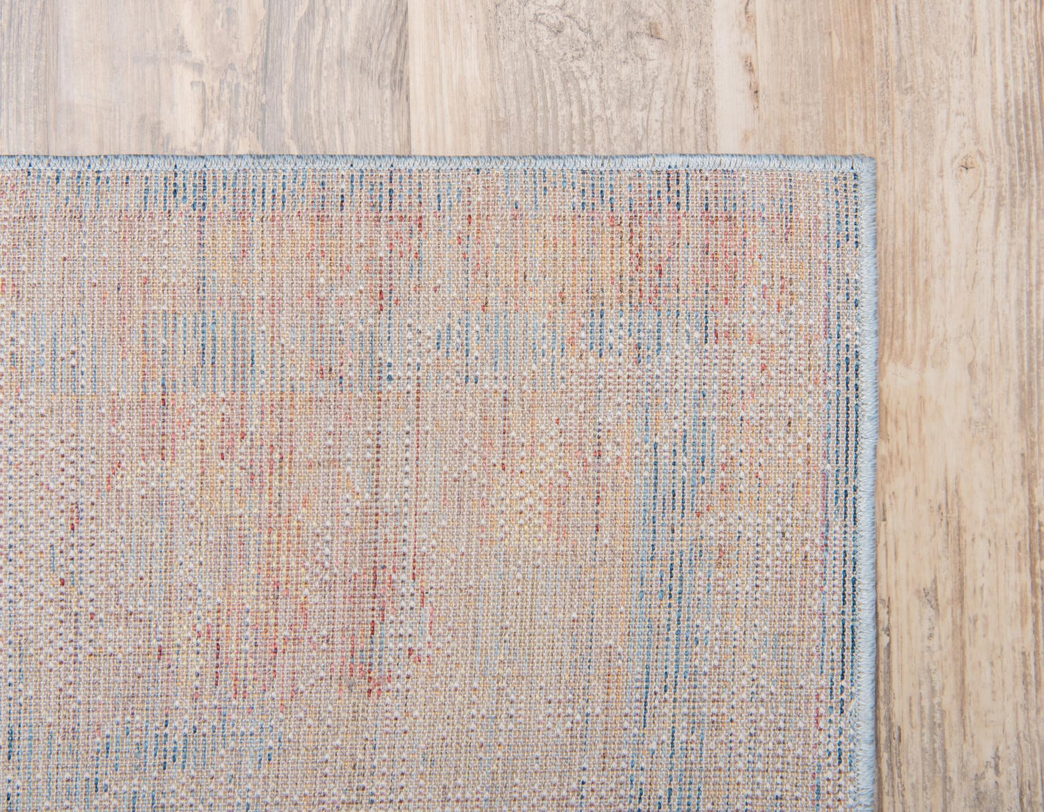 Blue 4' 1 x 6' 1 Basilica Rectangle Area Rug 100% Polyester With Jute Backing Colorful Distressed Vintage Modern Carpet for Dorm Room Living Dining Office Decor Easy to Clean Rustic Interior Design for Sale at Rug Engine