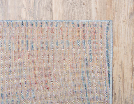 Blue 4' 1 x 6' 1 Basilica Rectangle Area Rug 100% Polyester With Jute Backing Colorful Distressed Vintage Modern Carpet for Dorm Room Living Dining Office Decor Easy to Clean Rustic Interior Design for Sale at Rug Engine