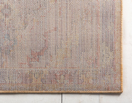 Orange 9' x 12' Brighton Rectangle Area Rug 100% Polyester With Jute Backing Vintage Distressed Colorful Traditional Carpet for Interior Room Design for Sale at Rug Engine