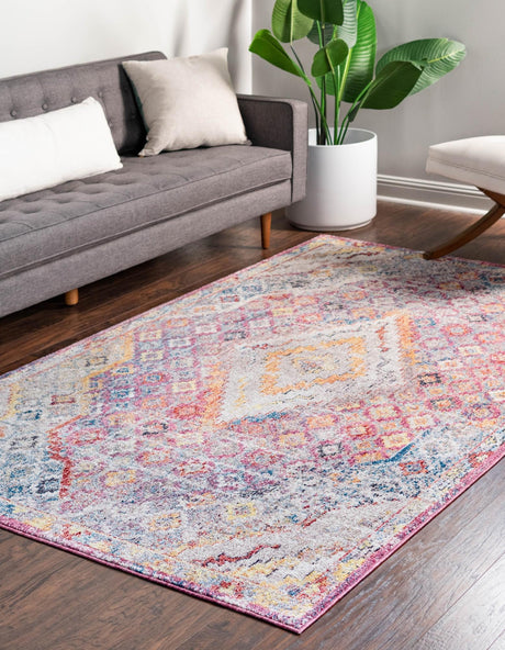 Multicolor 3' 3 x 5' 3 Brighton Rectangle Area Rug 100% Polyester With Jute Backing Vintage Distressed Colorful Traditional Carpet for Interior Room Design for Sale at Rug Engine