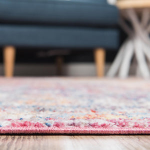 Multicolor 3' 3 x 5' 3 Brighton Rectangle Area Rug 100% Polyester With Jute Backing Vintage Distressed Colorful Traditional Carpet for Interior Room Design for Sale at Rug Engine