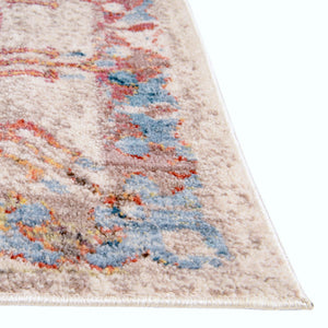 Multicolor 2' 2 x 3' 1 Brighton Rectangle Area Rug 100% Polyester With Jute Backing Vintage Distressed Colorful Traditional Carpet for Interior Room Design for Sale at Rug Engine