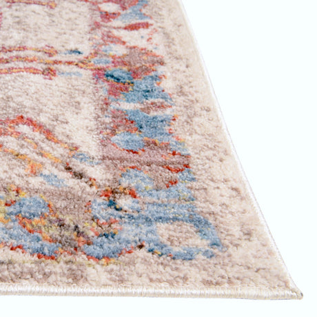 Multicolor 2' 2 x 3' 1 Brighton Rectangle Area Rug 100% Polyester With Jute Backing Vintage Distressed Colorful Traditional Carpet for Interior Room Design for Sale at Rug Engine