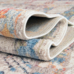 Multicolor 2' 2 x 3' 1 Brighton Rectangle Area Rug 100% Polyester With Jute Backing Vintage Distressed Colorful Traditional Carpet for Interior Room Design for Sale at Rug Engine