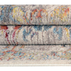 Multicolor 2' 2 x 3' 1 Brighton Rectangle Area Rug 100% Polyester With Jute Backing Vintage Distressed Colorful Traditional Carpet for Interior Room Design for Sale at Rug Engine
