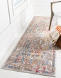 Multicolor 2' 7 x 8' 2 Brighton Runner Area Rug 100% Polyester With Jute Backing Vintage Distressed Colorful Traditional Carpet for Interior Room Design for Sale at Rug Engine