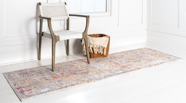 Multicolor 2' 7 x 8' 2 Brighton Runner Area Rug 100% Polyester With Jute Backing Vintage Distressed Colorful Traditional Carpet for Interior Room Design for Sale at Rug Engine