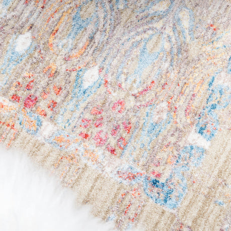 Light Green 2' 2 x 3' 1 Brighton Rectangle Area Rug 100% Polyester With Jute Backing Vintage Distressed Colorful Traditional Carpet for Interior Room Design for Sale at Rug Engine