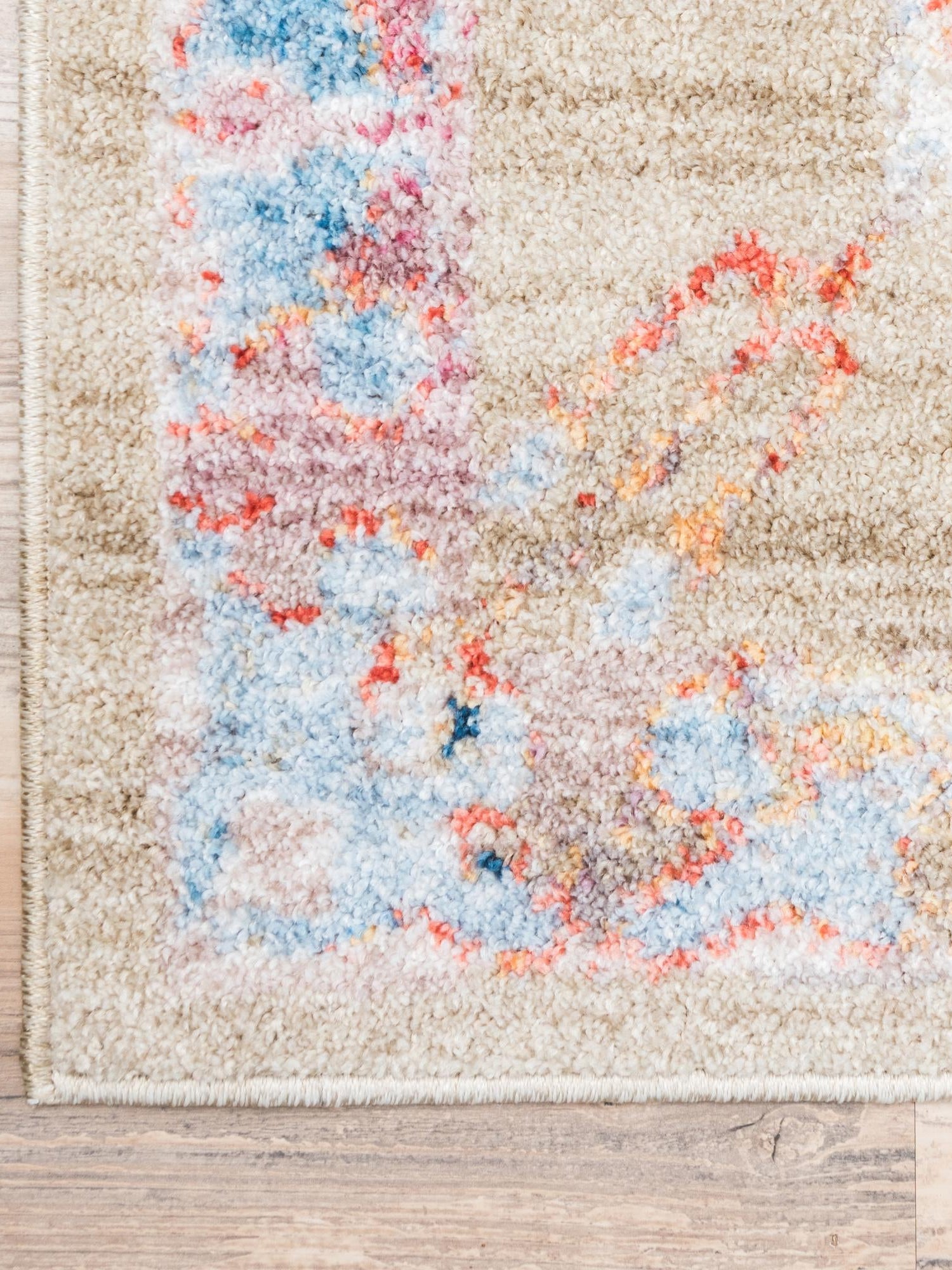 Light Green 2' 2 x 3' 1 Brighton Rectangle Area Rug 100% Polyester With Jute Backing Vintage Distressed Colorful Traditional Carpet for Interior Room Design for Sale at Rug Engine