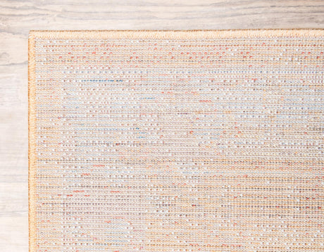 Orange 2' 7 x 8' 2 Brighton Runner Area Rug 100% Polyester With Jute Backing Vintage Distressed Colorful Traditional Carpet for Interior Room Design for Sale at Rug Engine
