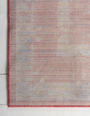 Red 3' 3 x 5' 3 Brighton Rectangle Area Rug 100% Polyester With Jute Backing Vintage Distressed Colorful Traditional Carpet for Interior Room Design for Sale at Rug Engine