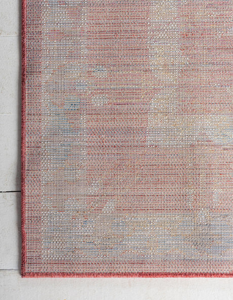 Red 3' 3 x 5' 3 Brighton Rectangle Area Rug 100% Polyester With Jute Backing Vintage Distressed Colorful Traditional Carpet for Interior Room Design for Sale at Rug Engine