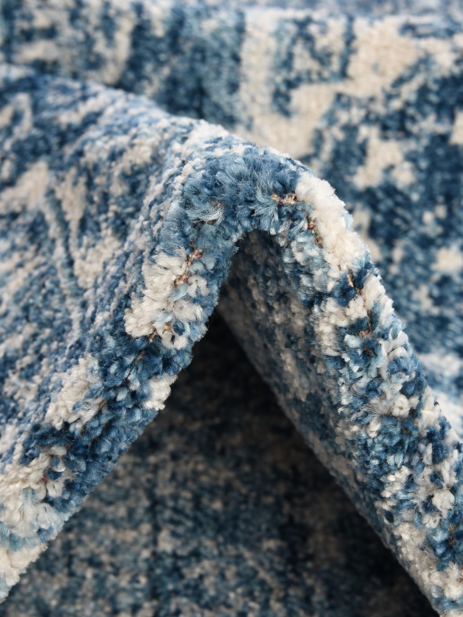 Blue 6' 1 x 6' 1 Brighton Round Area Rug 100% Polyester With Jute Backing Vintage Distressed Colorful Traditional Carpet for Interior Room Design for Sale at Rug Engine