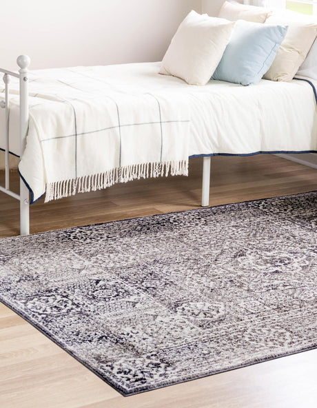 Gray 3' 3 x 5' 3 Brighton Rectangle Area Rug 100% Polyester With Jute Backing Vintage Distressed Colorful Traditional Carpet for Interior Room Design for Sale at Rug Engine
