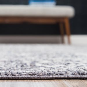 Gray 3' 3 x 5' 3 Brighton Rectangle Area Rug 100% Polyester With Jute Backing Vintage Distressed Colorful Traditional Carpet for Interior Room Design for Sale at Rug Engine